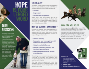 Design de Flyer par Marketing Wings pour Got Your Six Support Dogs | Design : #13673458