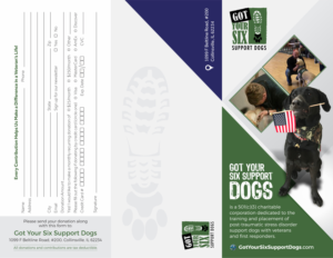 Design de Flyer par Marketing Wings pour Got Your Six Support Dogs | Design : #13673459