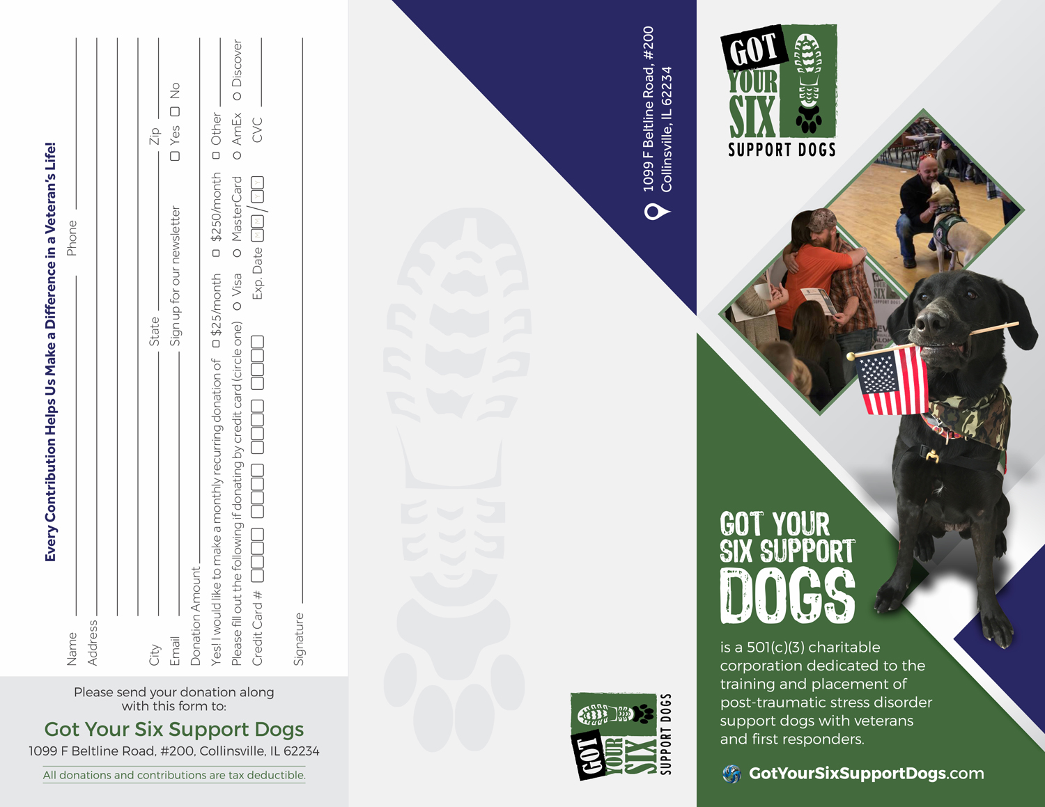 Design de Flyer par Marketing Wings pour Got Your Six Support Dogs | Design : #13688259