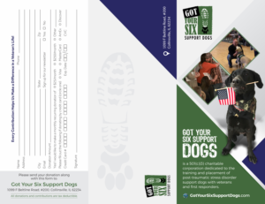 Design de Flyer par Marketing Wings pour Got Your Six Support Dogs | Design : #13688259