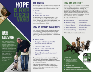 Design de Flyer par Marketing Wings pour Got Your Six Support Dogs | Design : #13720499