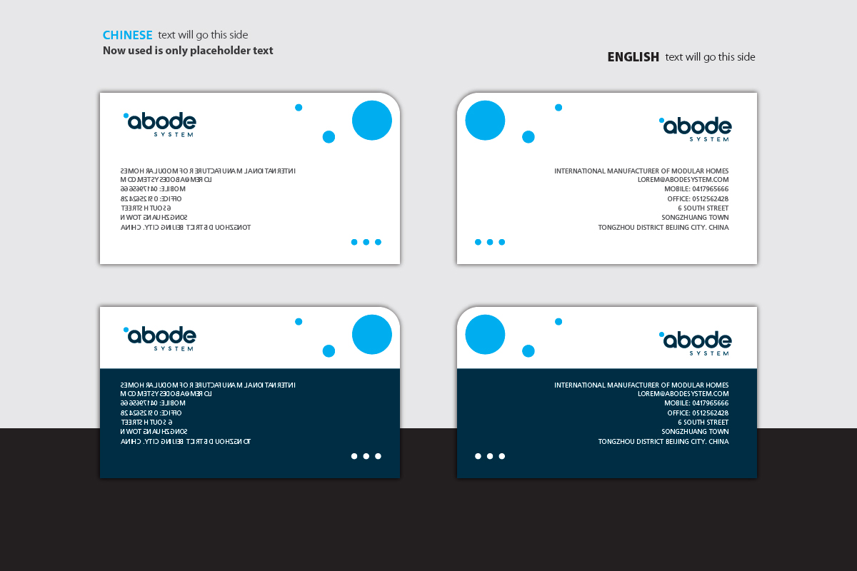Business Card Design by Neue for Abode System  | Design #2716392