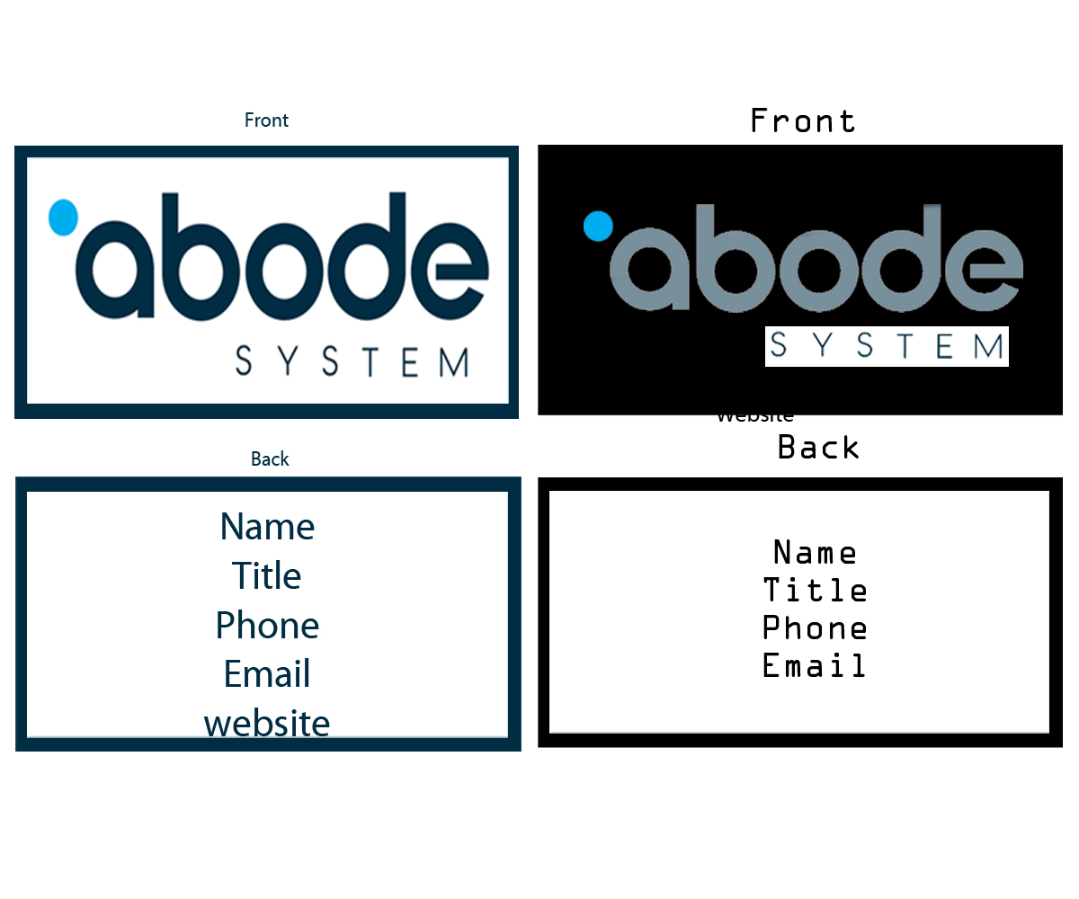 Diseño de Tarjeta de Presentación por Jordan Boyd para Abode System  | Diseño #2679902