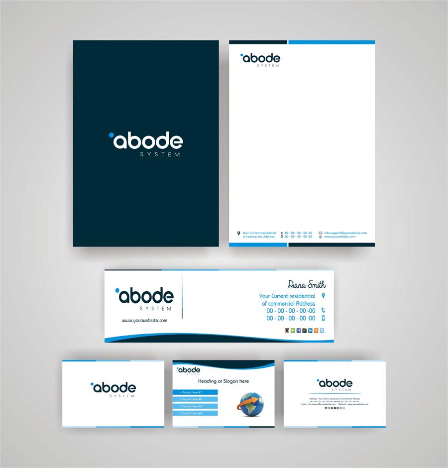 Stationery Design by INDIAN_Ashok for Abode System  | Design #2682691