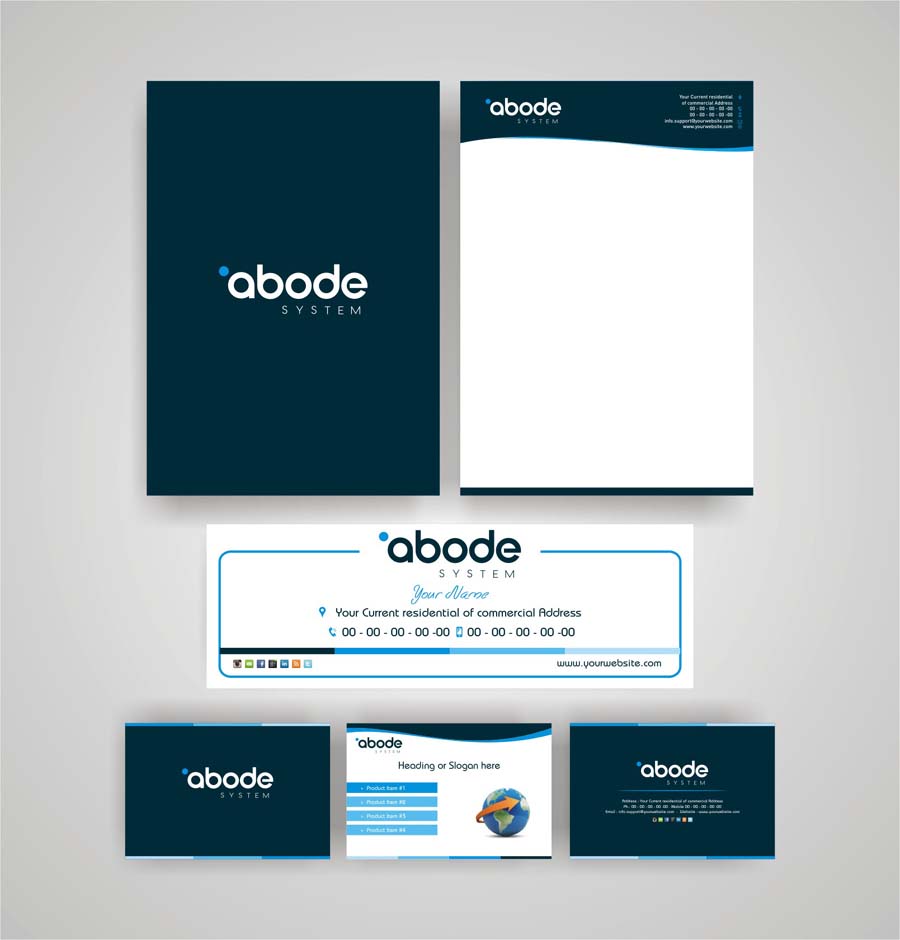 Stationery Design by INDIAN_Ashok for Abode System  | Design #2682692
