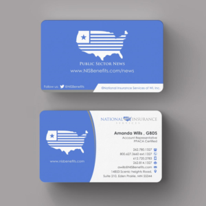 Business Card Design by INDIAN_Ashok for National Insurance Services  | Design: #13623423