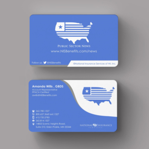 Business Card Design by INDIAN_Ashok for National Insurance Services  | Design: #13623427