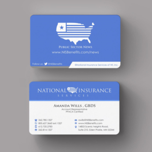 Business Card Design by INDIAN_Ashok for National Insurance Services  | Design: #13623428
