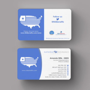 Business Card Design by INDIAN_Ashok for National Insurance Services  | Design: #13623429