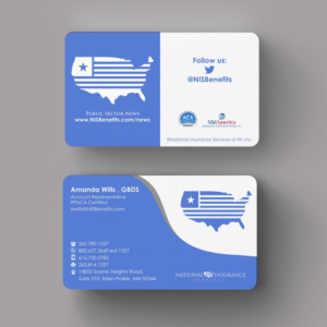 Business Card Design by INDIAN_Ashok for National Insurance Services  | Design: #13623430