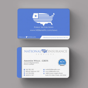 Business Card Design by INDIAN_Ashok for National Insurance Services  | Design: #13623431