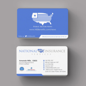 Visitenkarten-Design von INDIAN_Ashok für National Insurance Services  | Design: #13623435