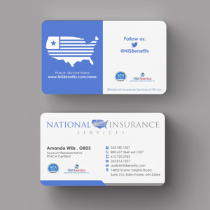 Business Card Design by INDIAN_Ashok for National Insurance Services  | Design: #13623436