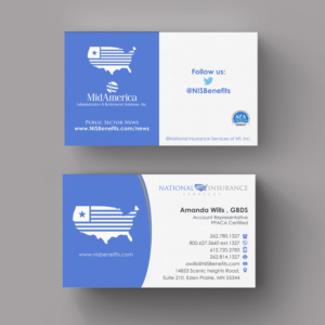 Business Card Design by INDIAN_Ashok for National Insurance Services  | Design: #13636309