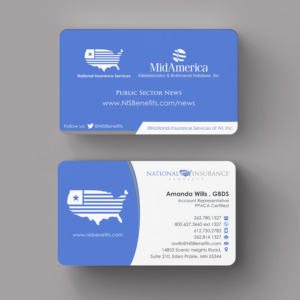 Business Card Design by INDIAN_Ashok for National Insurance Services  | Design: #13665401