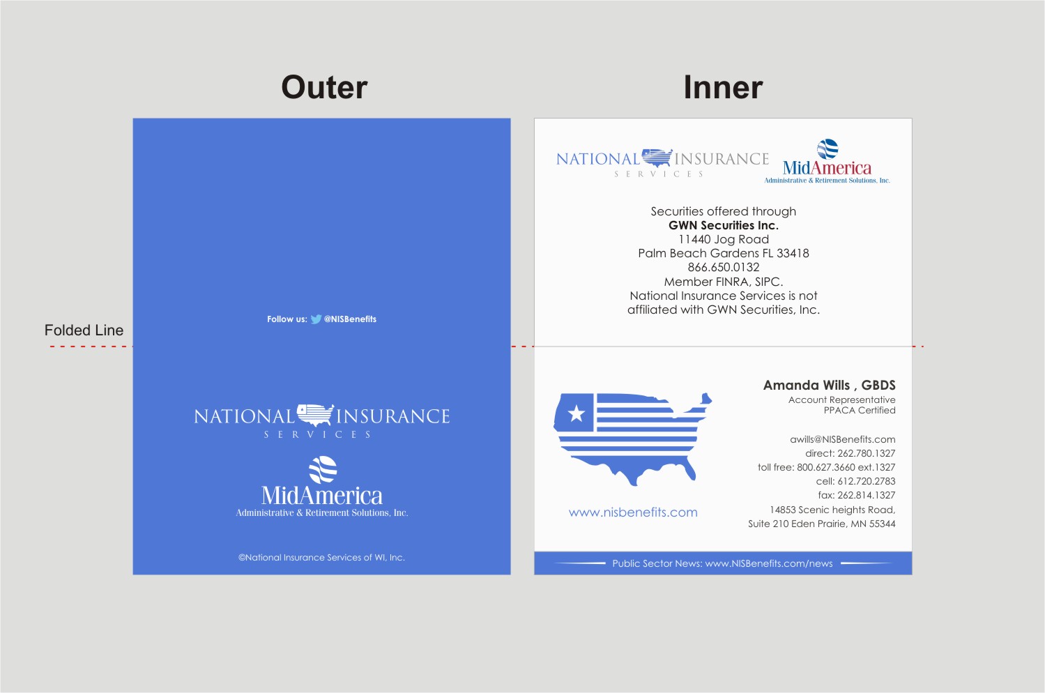 Visitenkarten-Design von INDIAN_Ashok für National Insurance Services  | Design: #13700677