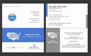 Visitenkarten-Design von yadavsushil für National Insurance Services  | Design #13804219