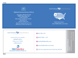 Business Card Design by Eming888 for National Insurance Services  | Design: #13660758