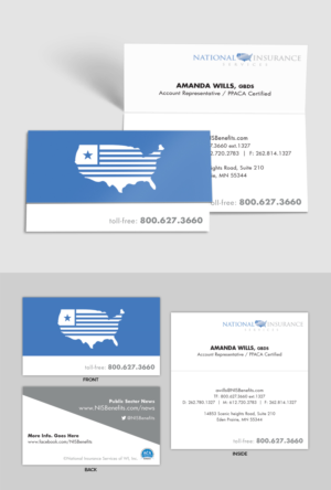 Business Card Design by MIND for National Insurance Services  | Design: #13661464
