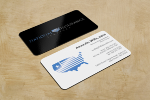 Business Card Design by Tama R.M for National Insurance Services  | Design: #13668647