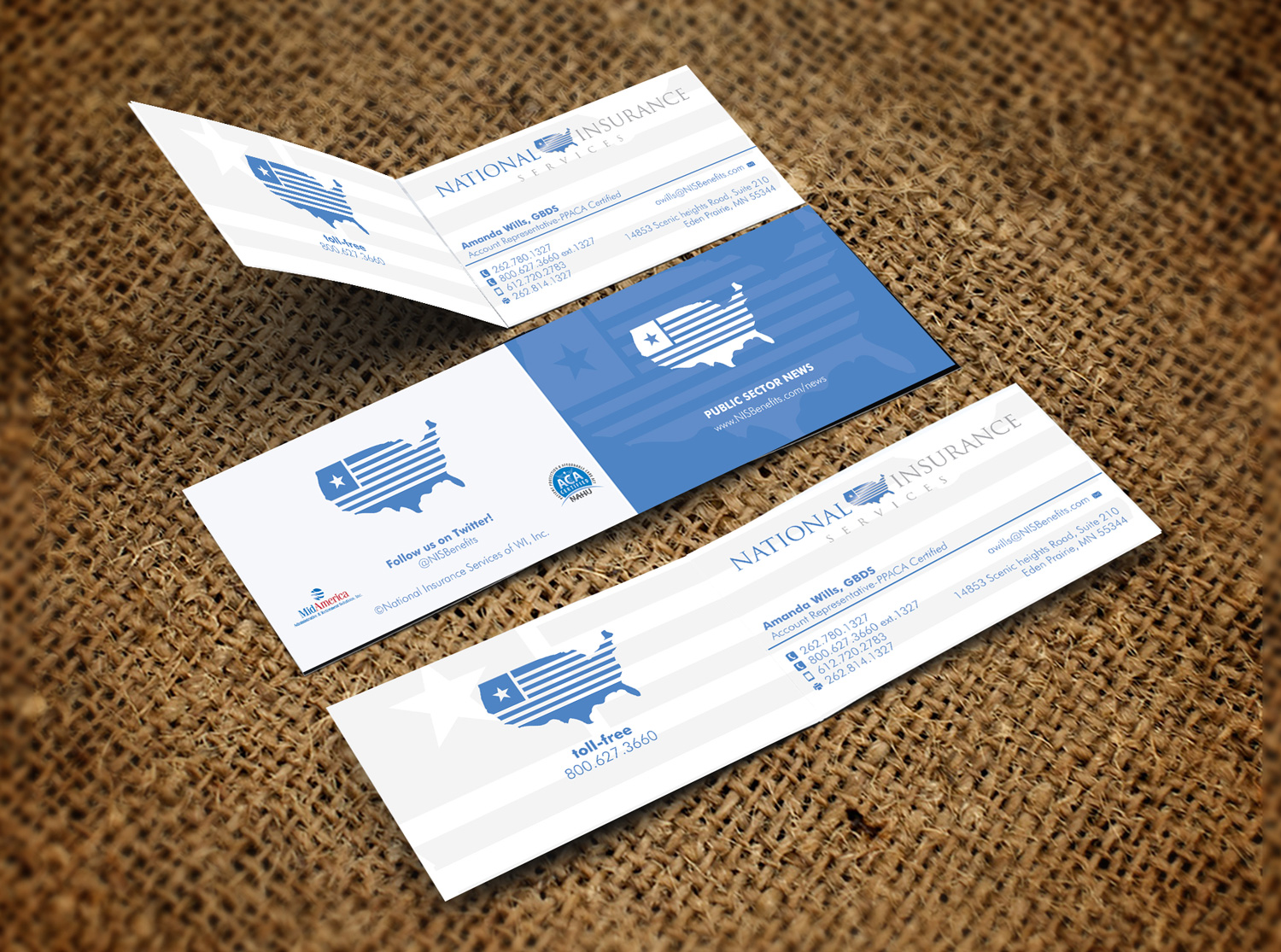 Business Card Design by Designs 2019 for National Insurance Services  | Design #13841584