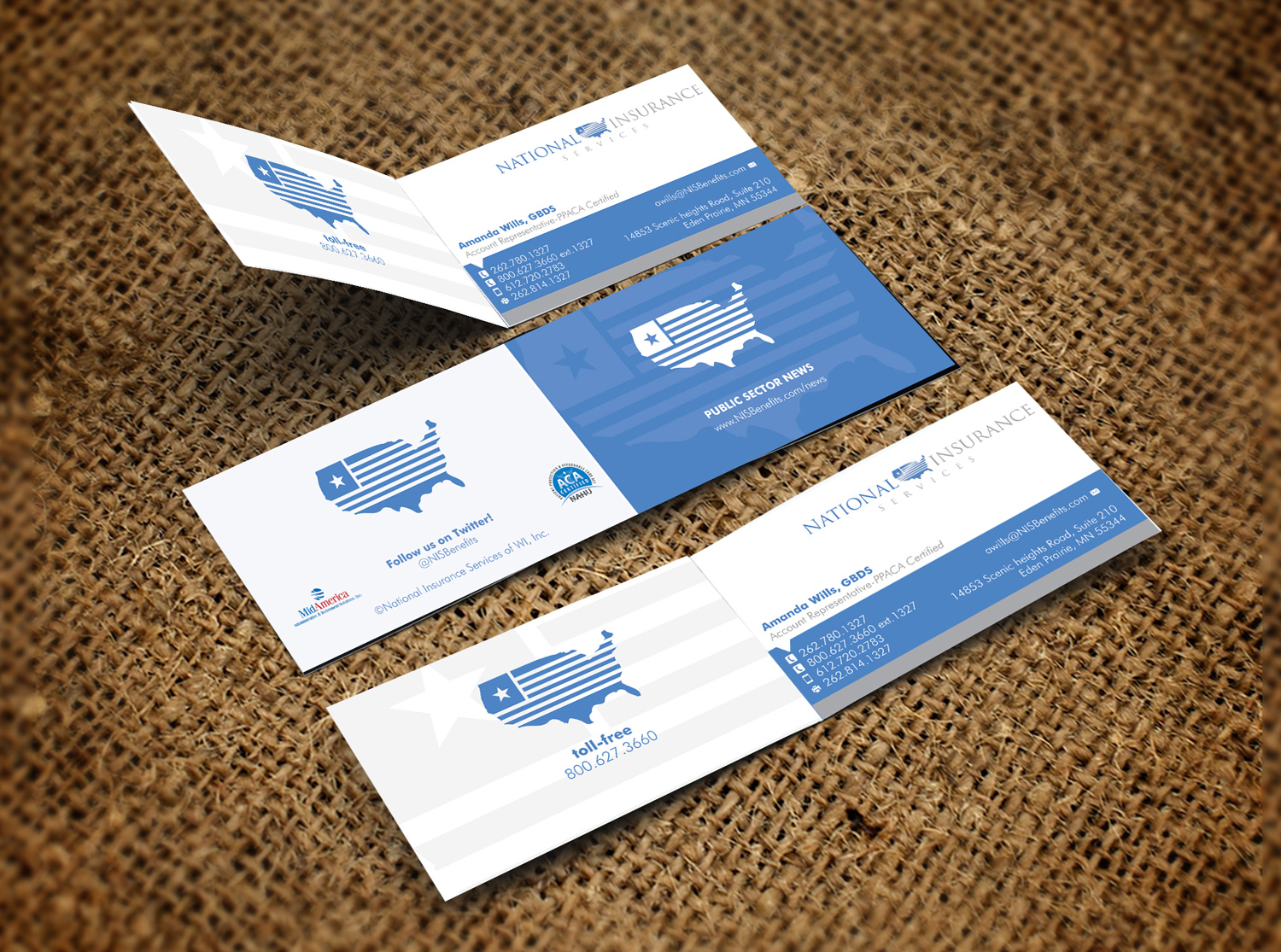 Business Card Design by Designs 2019 for National Insurance Services  | Design #13841706