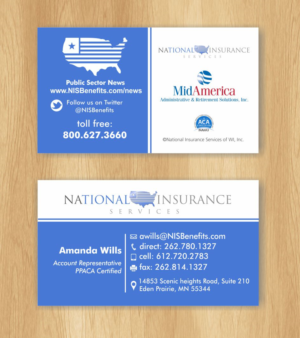 Business Card Design by IneseRo for National Insurance Services  | Design: #13617144