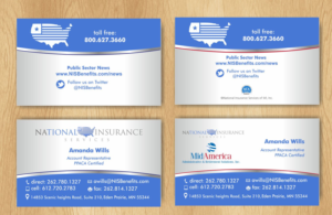 Business Card Design by IneseRo for National Insurance Services  | Design: #13625348