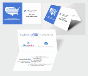 Business Card Design by IneseRo for National Insurance Services  | Design: #13634229