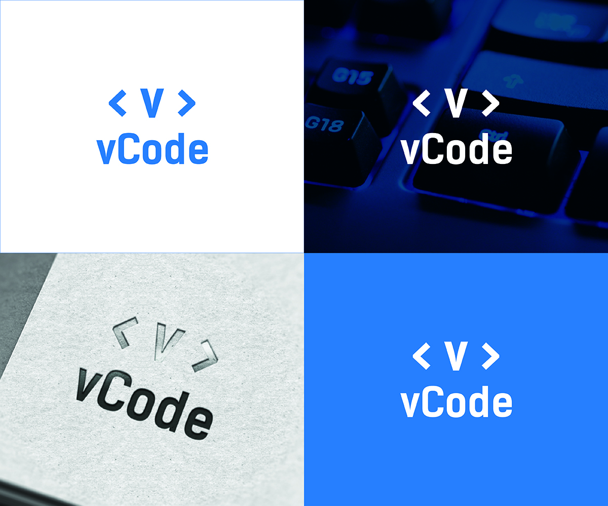 Logo Design by Logico Artlines for vCode Co.,Ltd | Design #13605437