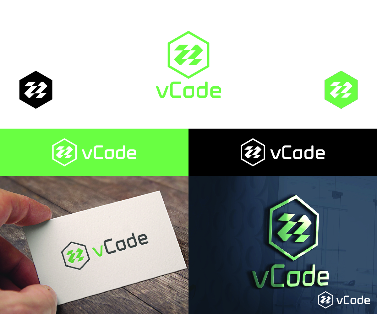 Logo Design by Logico Artlines for vCode Co.,Ltd | Design #13605438