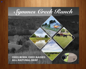 8X10 print advertisement for All Natural Beef at Symmes Creek Ranch | Diseño de Impresos por uniquedesign10
