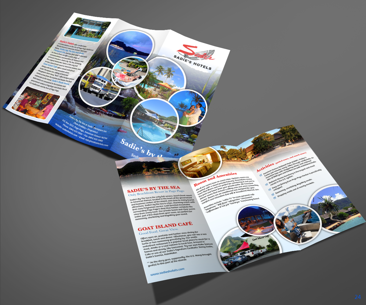 Design de Brochure par uniquedesign10 pour Sadie's Hotels | Design #13595067