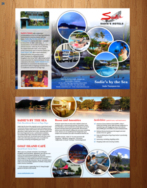 Brochure Design by uniquedesign10 for Sadie's Hotels | Design: #13595068