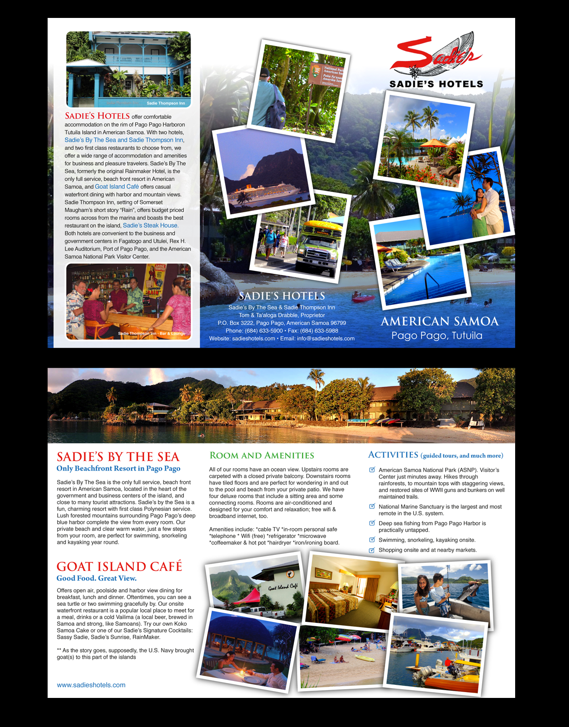 Brochure Design by uniquedesign10 for Sadie's Hotels | Design #13755967
