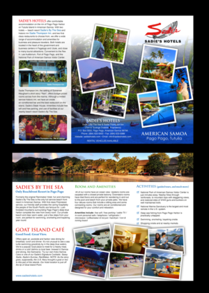 Brochure Design by uniquedesign10 for Sadie's Hotels | Design: #13805174