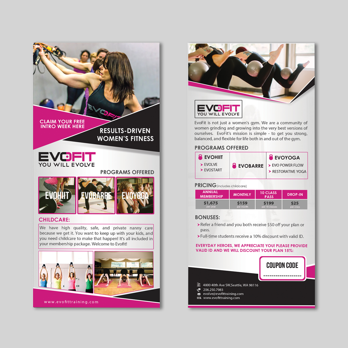 Flyer Design by creative.bugs for EvoFit, LLP | Design #13756845
