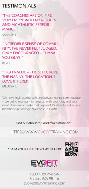 Flyer Design by Pacurar Alex for EvoFit, LLP | Design: #13726423
