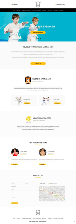 Web Design by pb for Twin Tigers Martial Arts | Design: #15991526