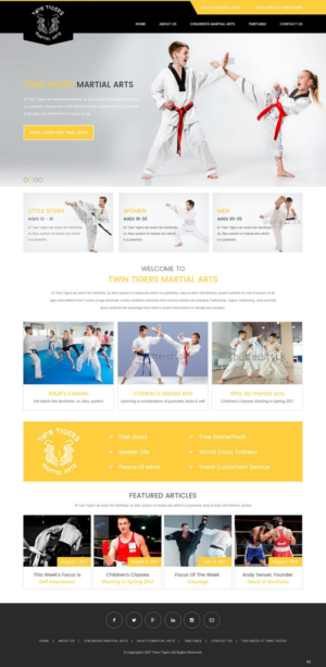 Web Design by pb for Twin Tigers Martial Arts | Design: #15991531