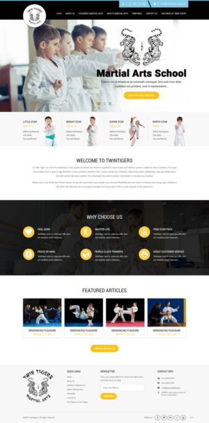 Web Design by pb for Twin Tigers Martial Arts | Design: #15991532