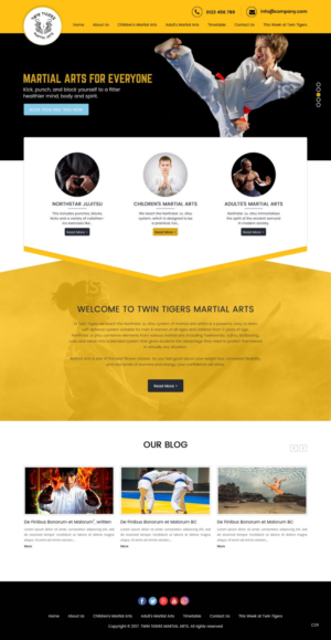 Web Design by pb for Twin Tigers Martial Arts | Design: #15991533
