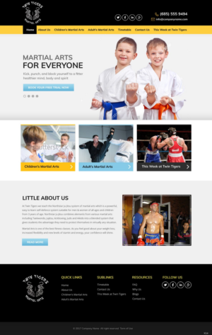 Web Design by pb for Twin Tigers Martial Arts | Design: #15991538