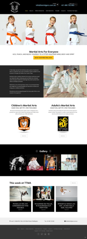 Web Design by pb for Twin Tigers Martial Arts | Design: #15991540