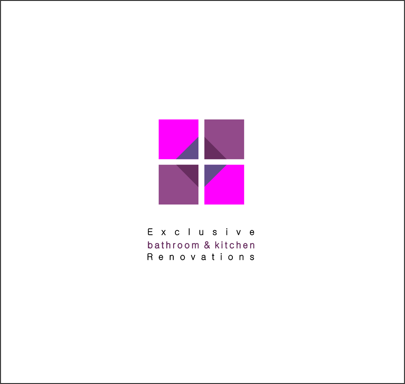 Logo Design by vesnusca for  Exclusive bathroom & kitchen renovations | Design #13921743
