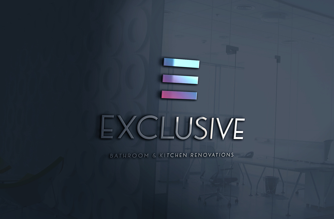Logo Design by GLDesigns for  Exclusive bathroom & kitchen renovations | Design #13846434