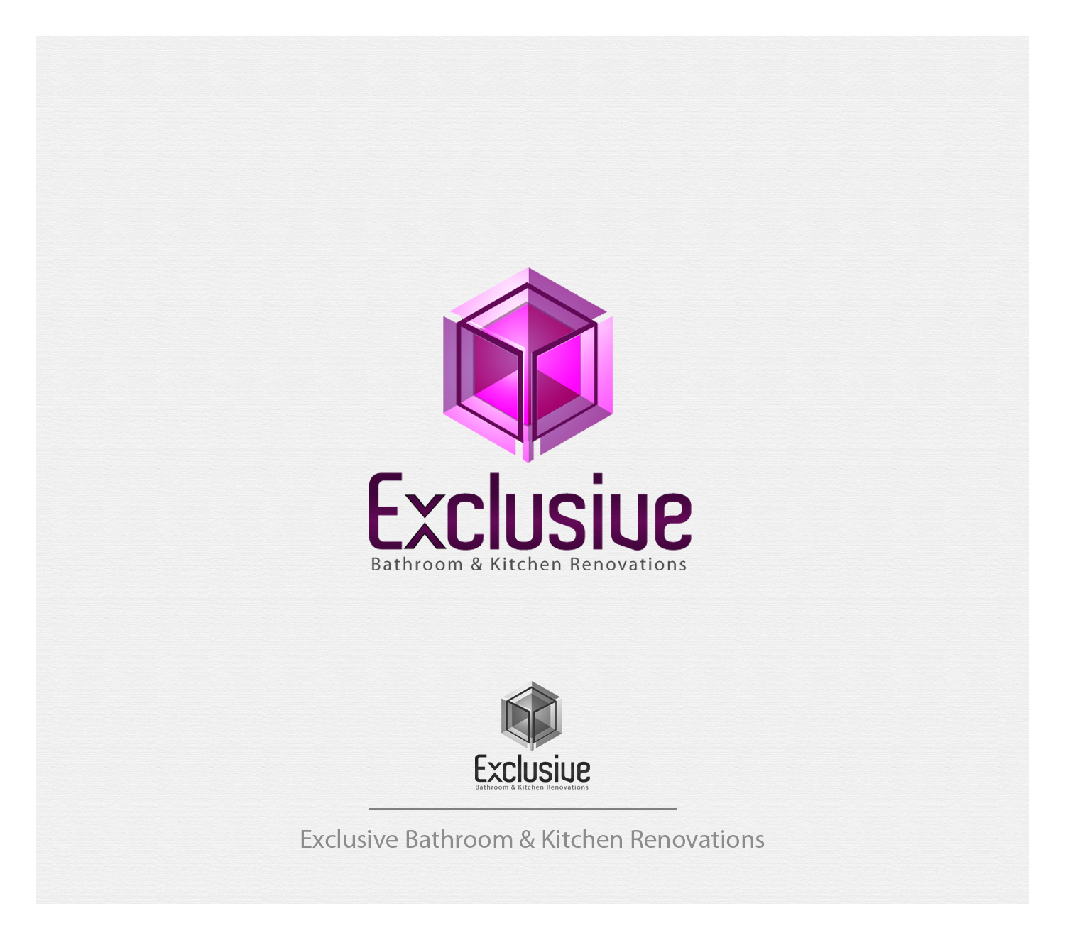 Logo Design by Dream Logo Design for  Exclusive bathroom & kitchen renovations | Design #13931234