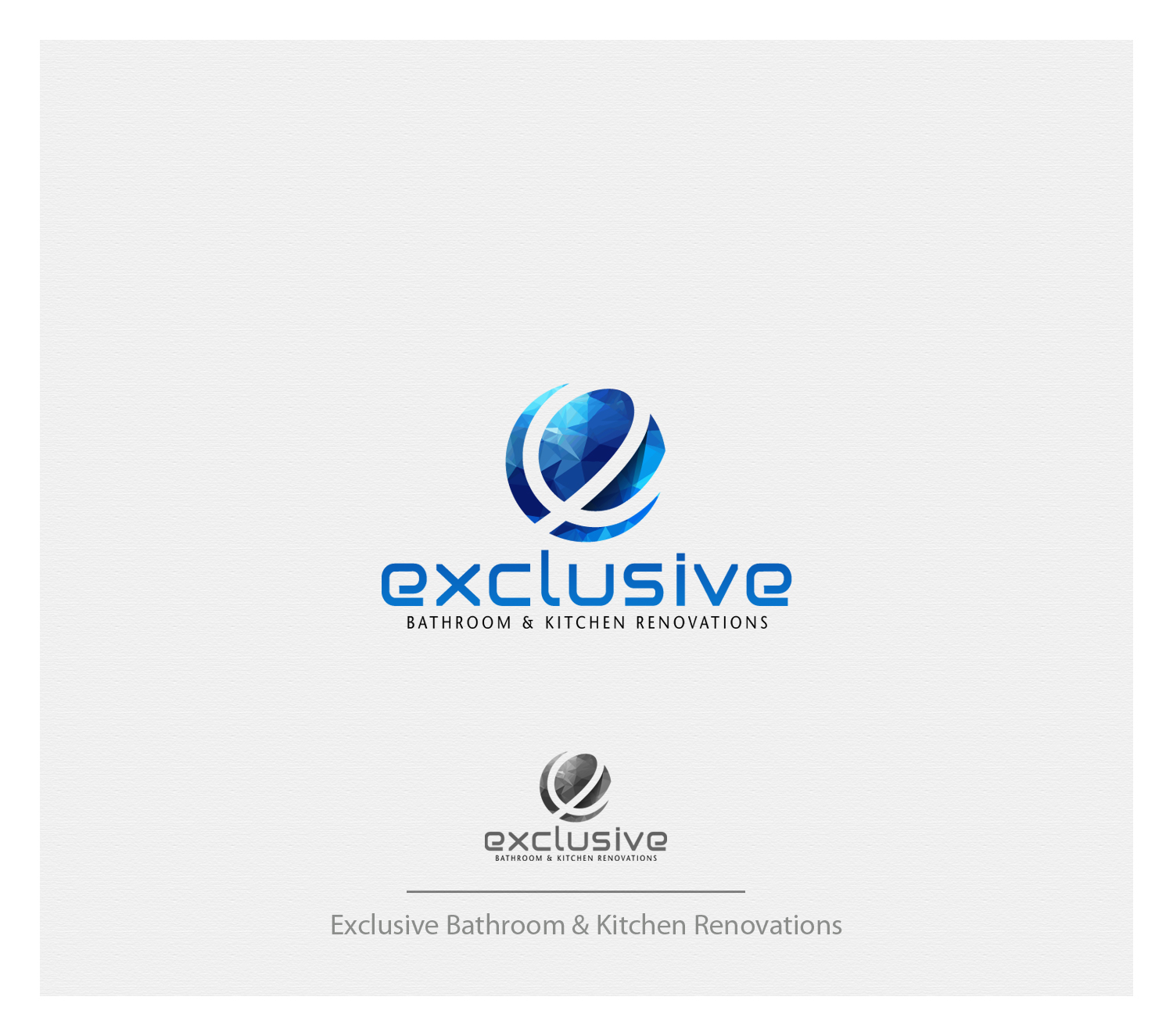 Logo Design by Dream Logo Design for  Exclusive bathroom & kitchen renovations | Design #13931235