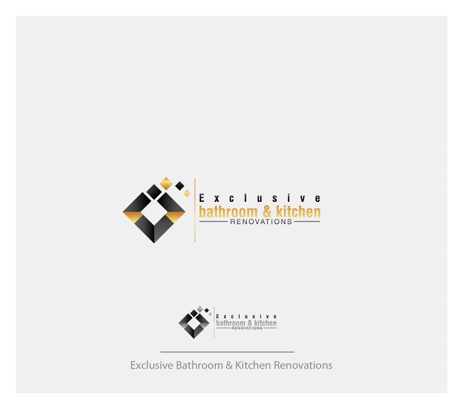 Logo Design by Dream Logo Design for  Exclusive bathroom & kitchen renovations | Design #13931240