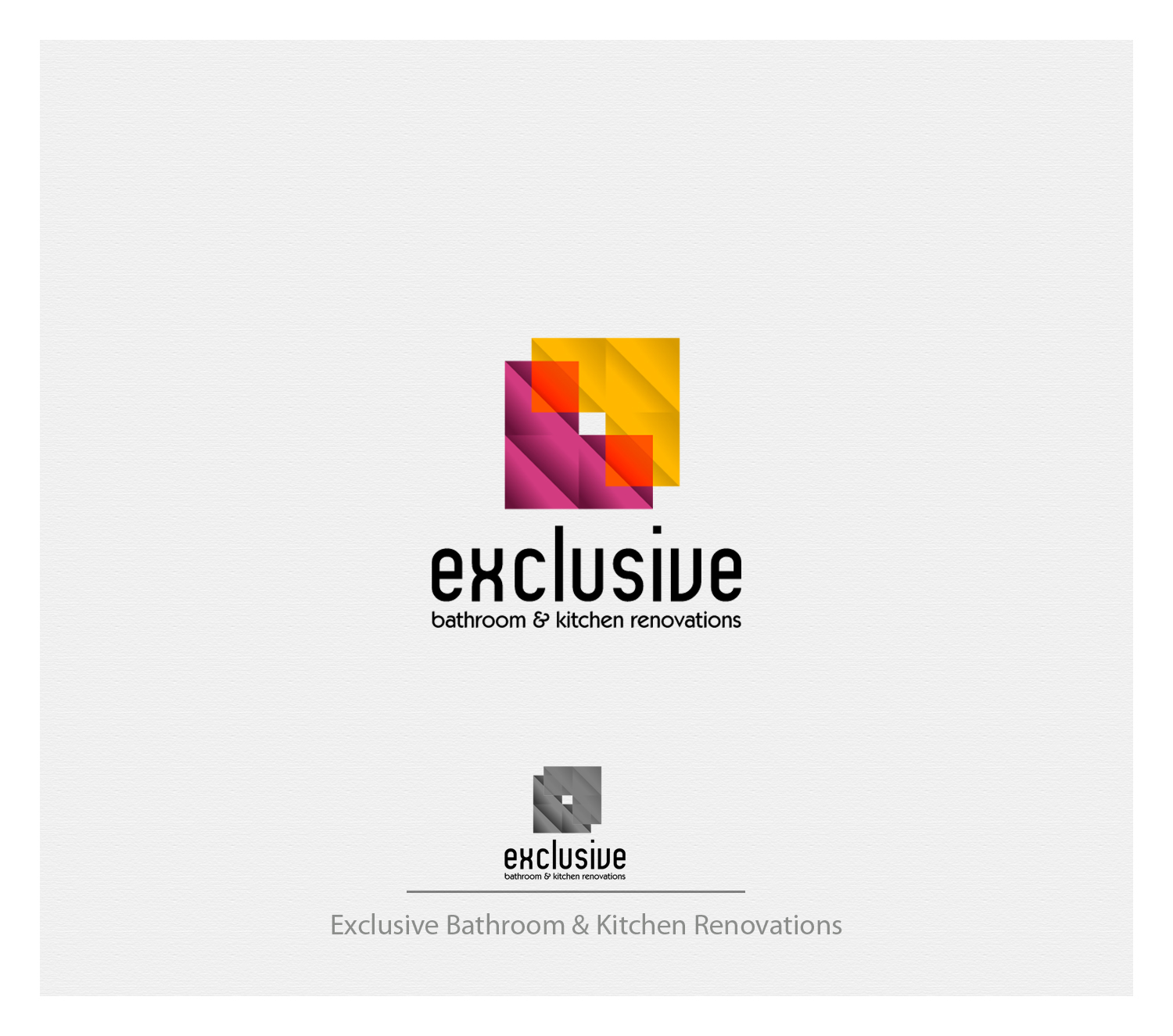 Logo Design by Dream Logo Design for  Exclusive bathroom & kitchen renovations | Design #13931244